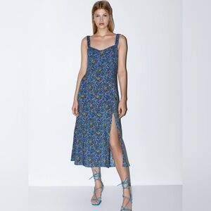 Zara Blue Floral Dress